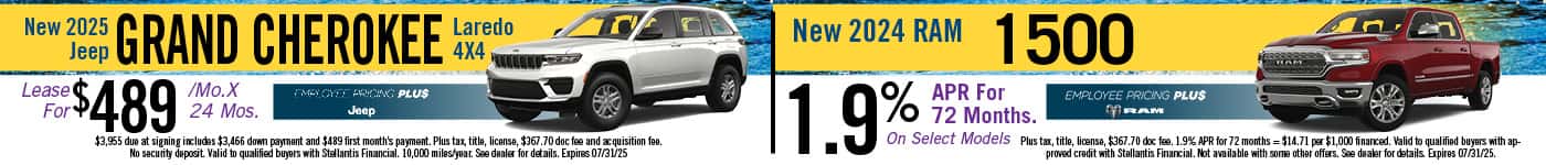 Ram 1500 & Jeep Grand Cherokee Offer