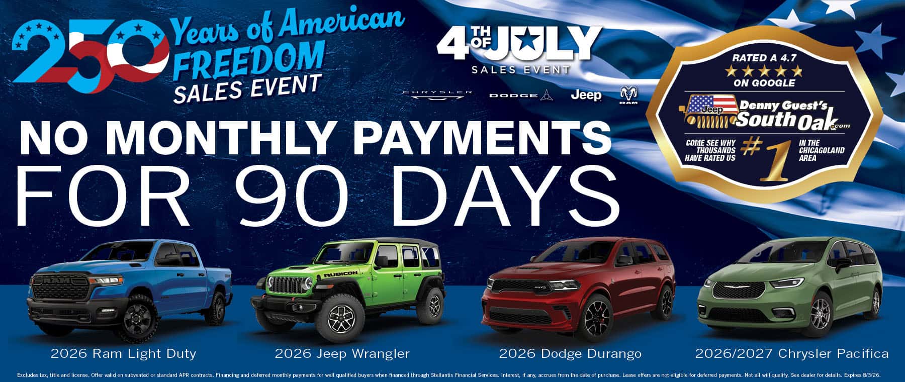 No Payments for 90 Days | South Oak
