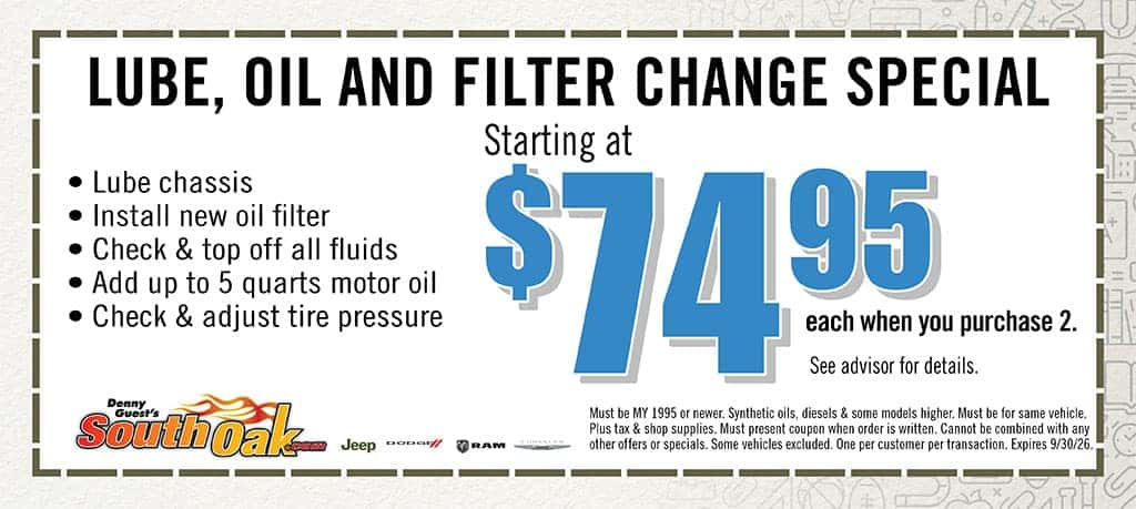  Lube, Oil, & Filter Change Special | South Oak