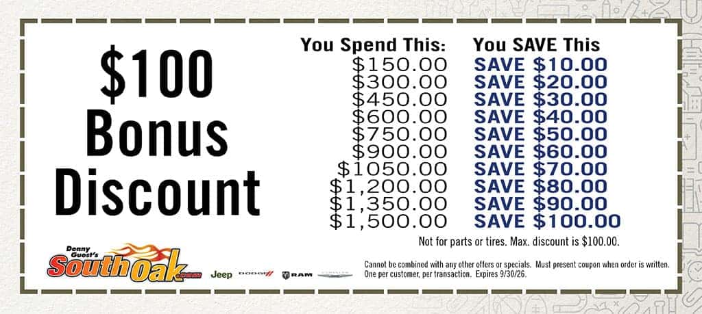 Bonus Discount | South Oak
