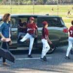 2021 Honda Odyssey towing banner with kids baseball team