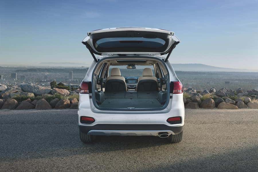 2019 Pearl White Snow Kia Sorento open trunk hatch