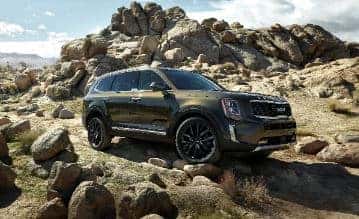 Kia Telluride in rocky terrain