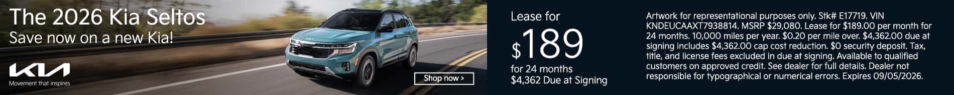 Kia Seltos lease deal