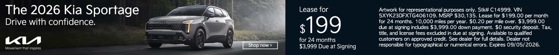 Kia Sportage lease deal