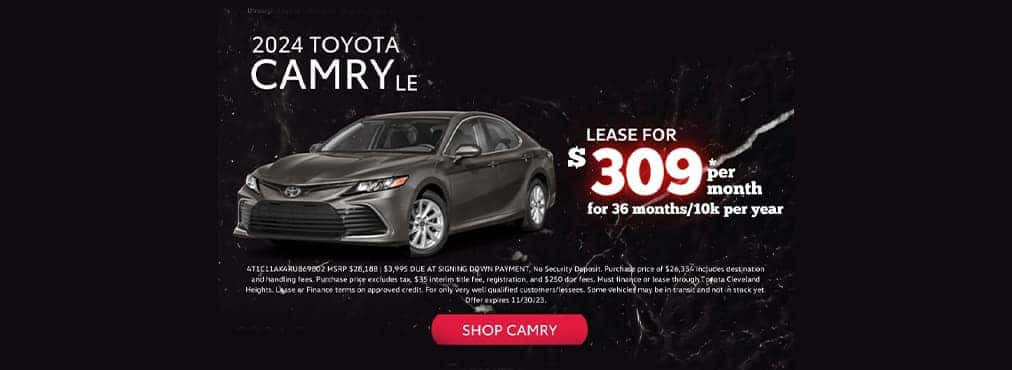 Lease a 2024 Camry for $309/mo