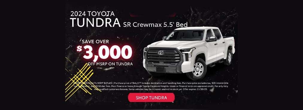 Save over $3,000 off 2024 Tundra