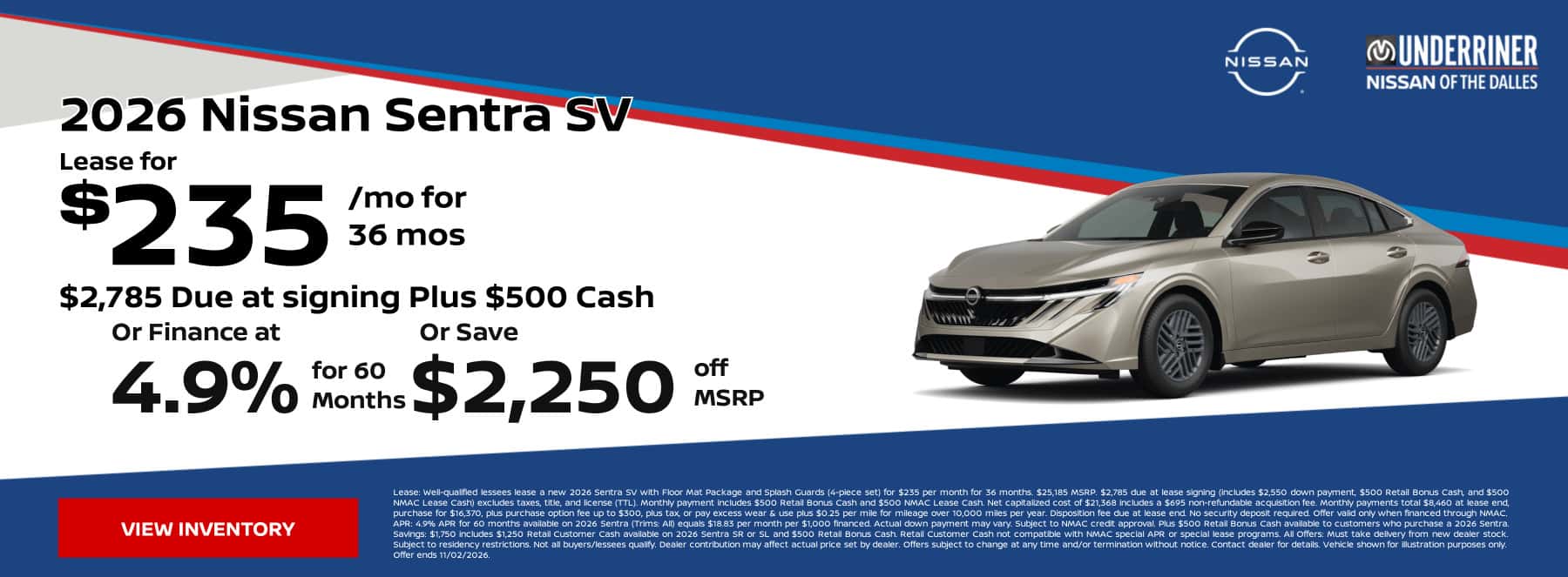 New 2026 Nissan Sentra