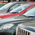 Used cars lined up