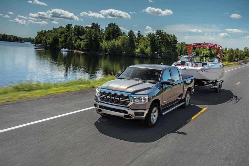 RAM 1500 towing a boat