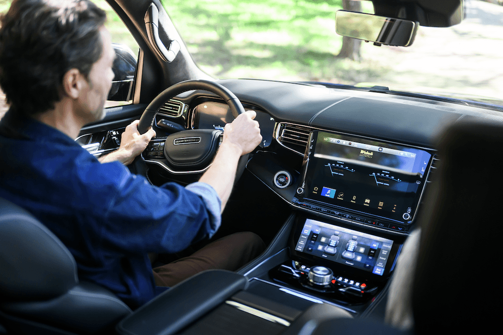 2025 Grand Wagoneer interior with Uconnect infotainment system