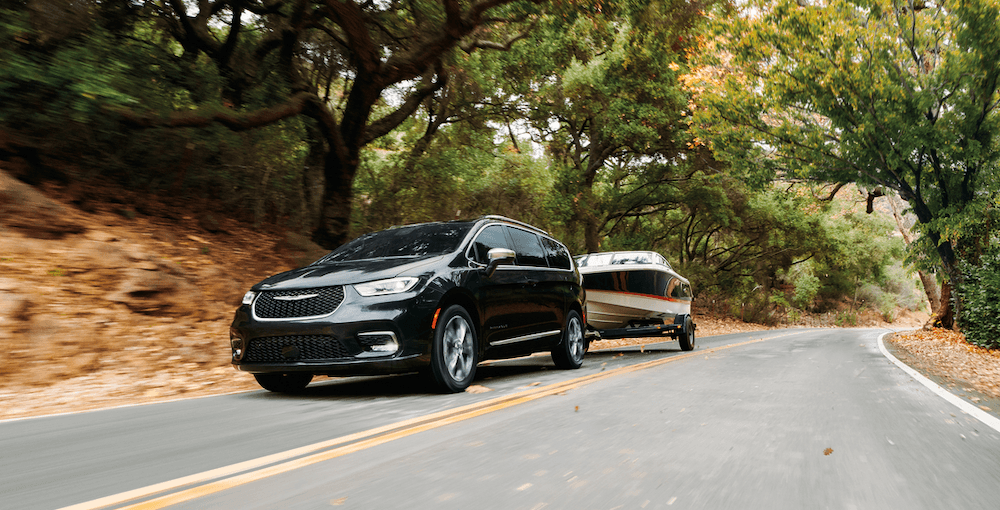  2025 Pacifica towing a boat