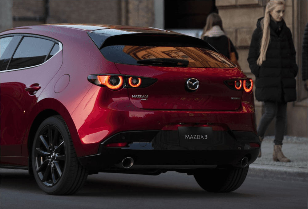 Mazda3 hatchback rear view of liftgate