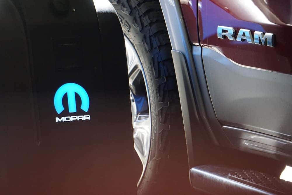 RAM truck being service with genuine OEM parts from Mopar