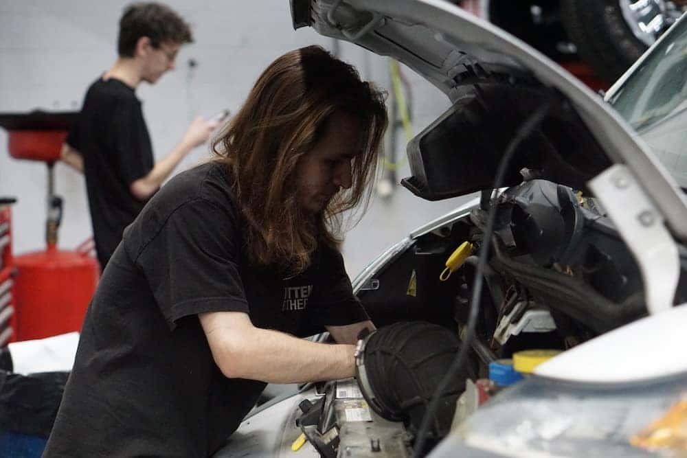 Whitten Brothers auto service technician completing regular car care