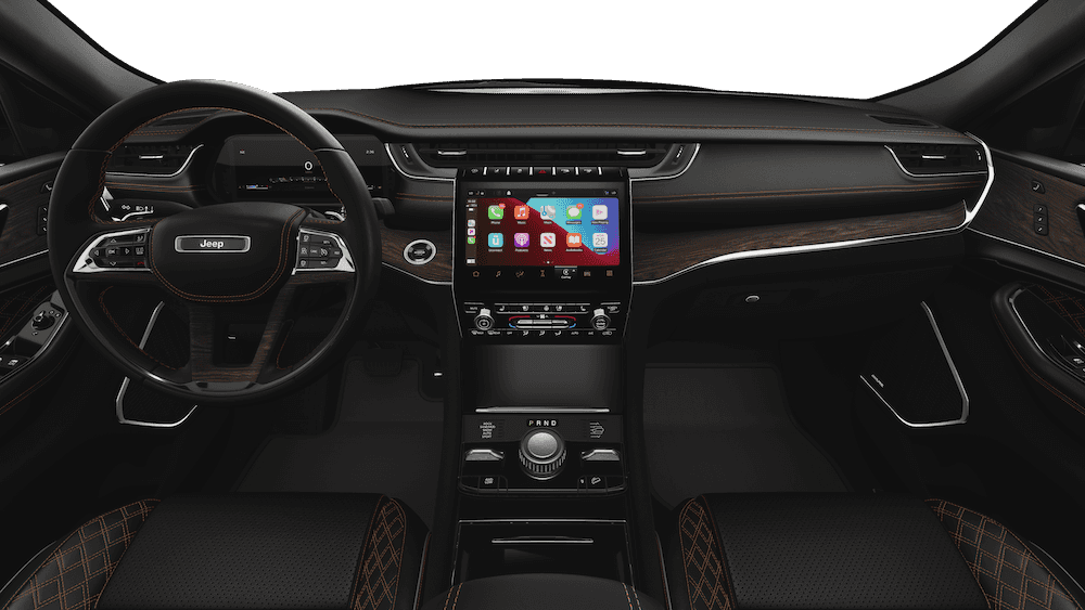 Jeep Grand Cherokee interior with Uconnect 5 infotainment system