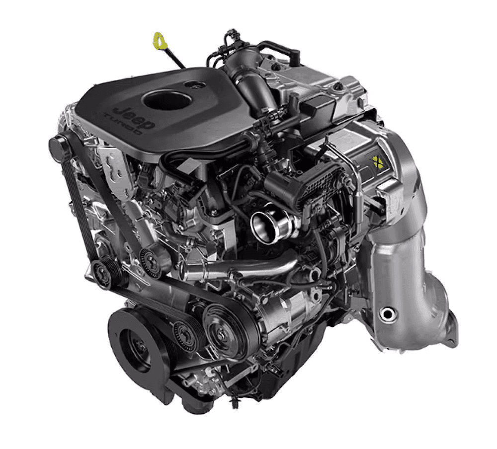New 2026 Jeep Grand Cherokee engine. New Jeep 2.0-liter Hurricane 4 Turbo engine.