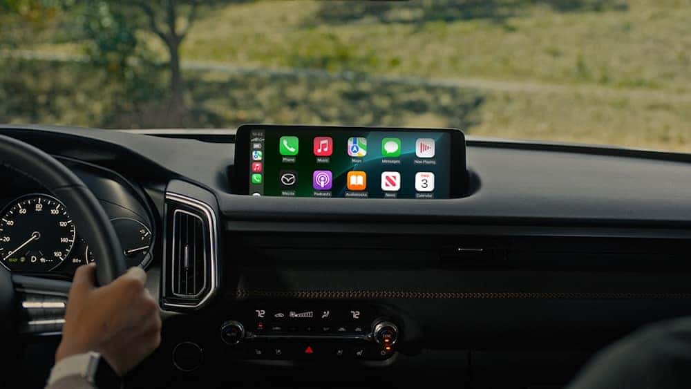 2025 Mazda CX-50 Hybrid center screen with Apple CarPlay
