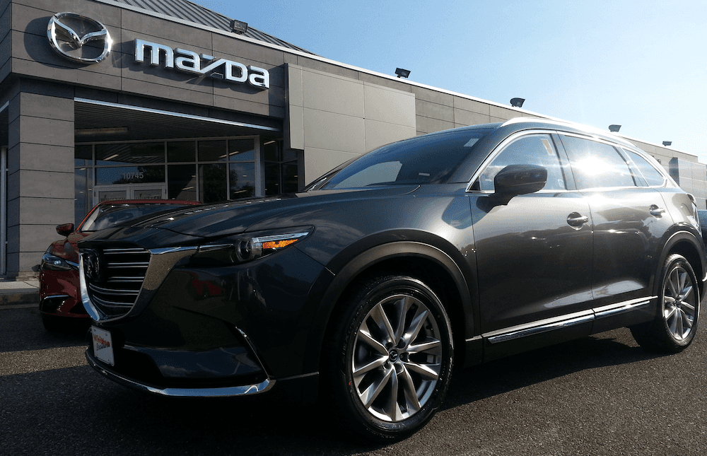 Mazda SUV in front of Whitten Mazda, a Mazda dealership in Richmond, VA